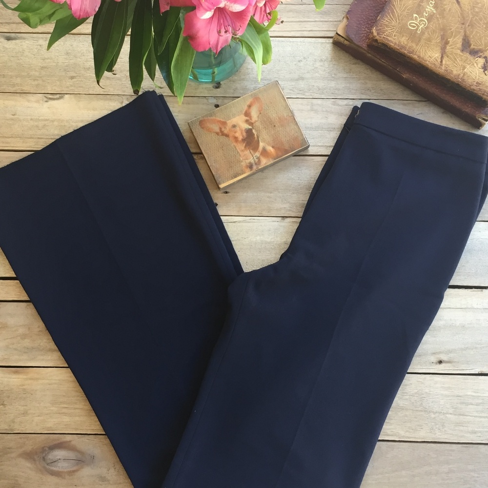 NWT Valentino Navy Gabardine Trousers (42/8)